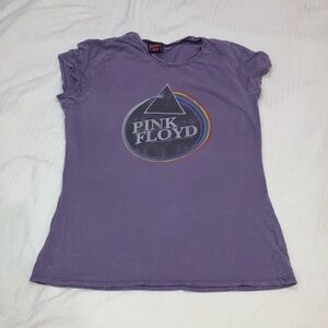 Pink Floyd dark Lavender Tee women’s size medium - 100% cotton - with FLAWS